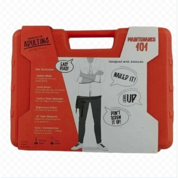 Maintenance 101 Starter Set for Adulting 6 Piece Tool Set Orange Case MSRP $80 - Picture 2 of 3